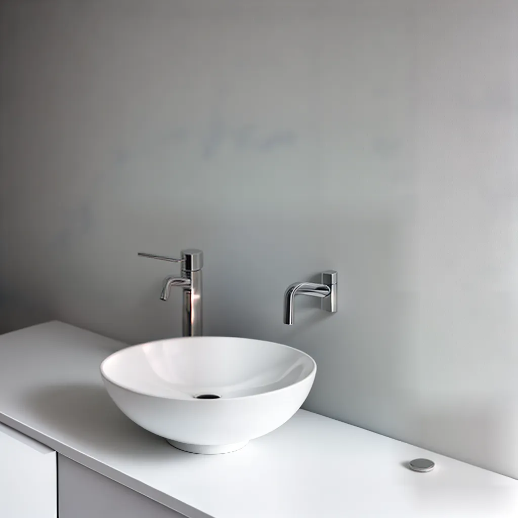 pia ceramica branca minimalista 1