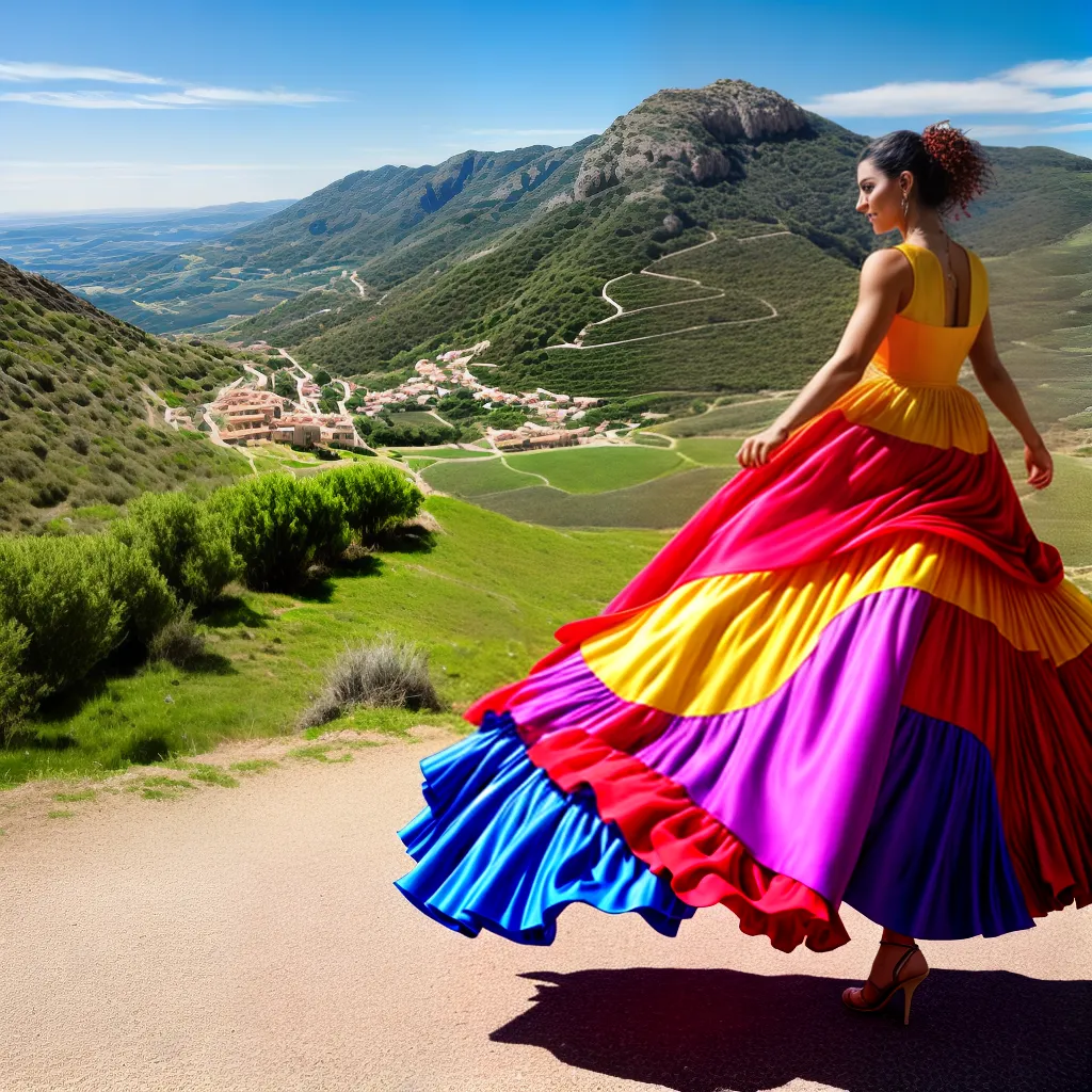 flamenco danca vestido colorido espanha