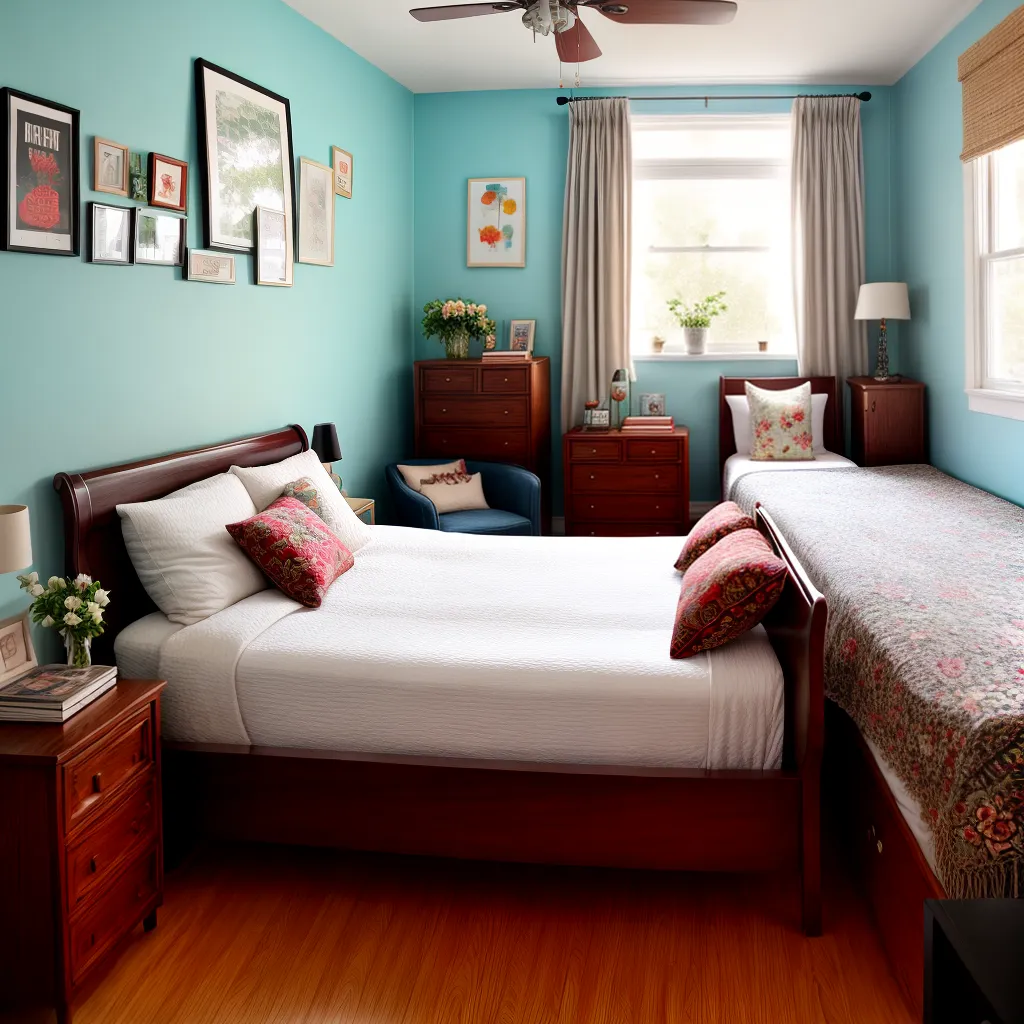quarto acolhedor retro vintage 1