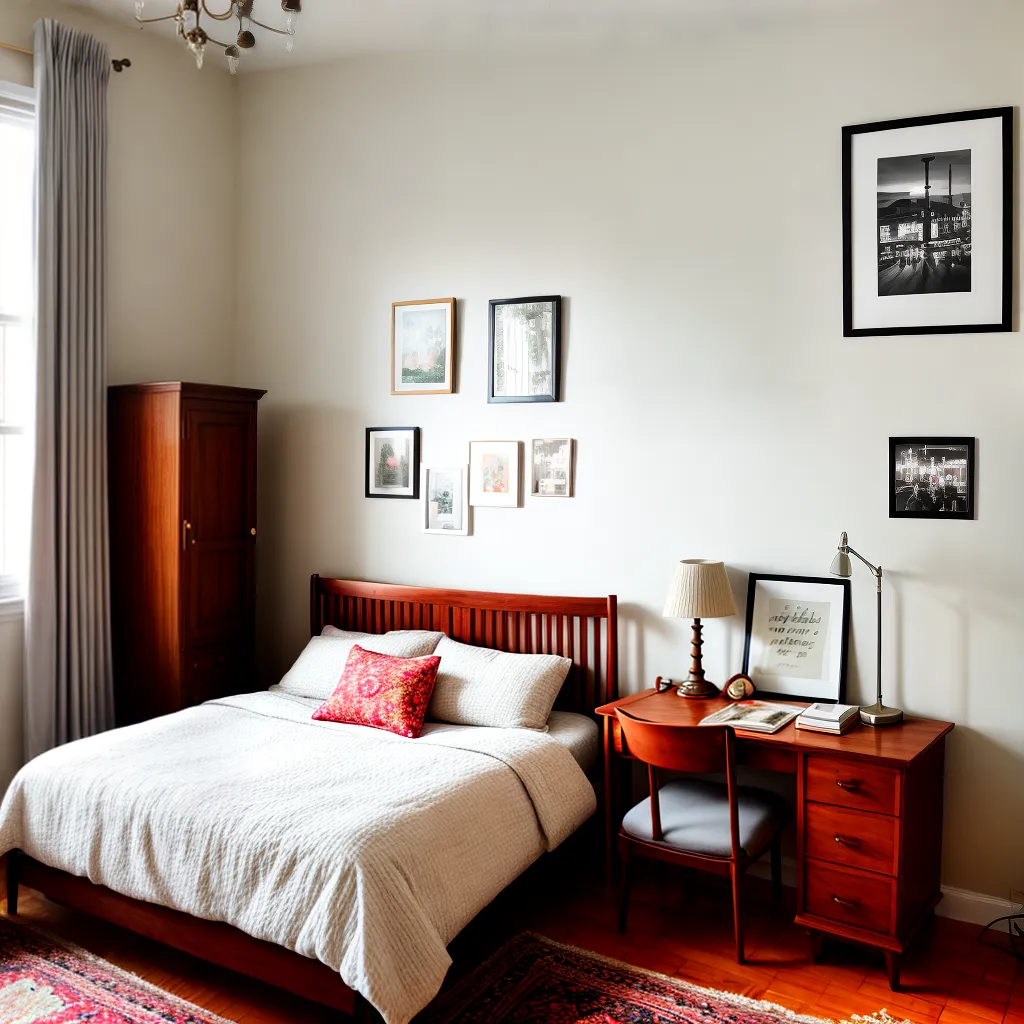 quarto vintage acolhedor retro