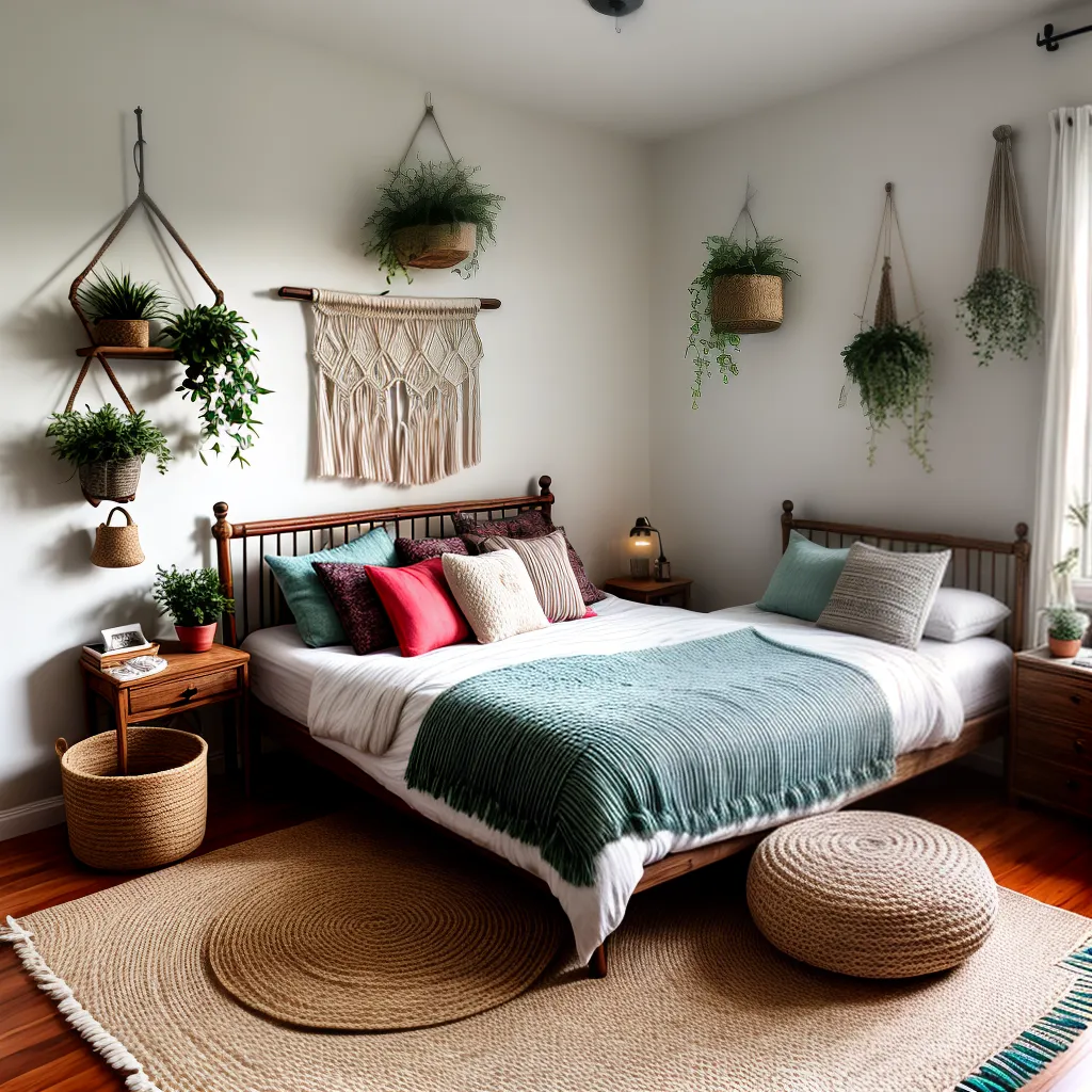 quarto boemio estilo cores