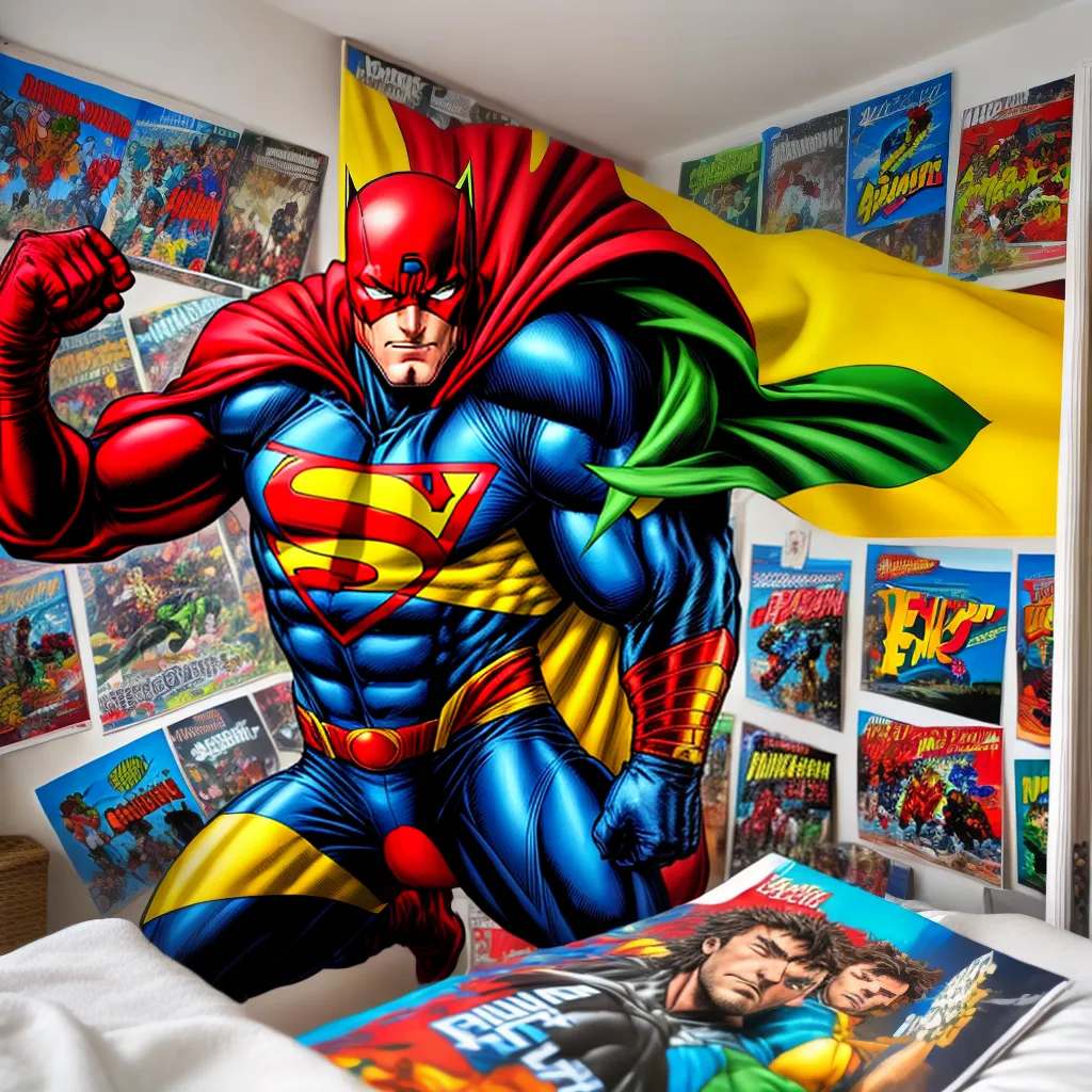quarto comics cores vibrantes poster heroi quarto comics cores vibrantes poster heroi