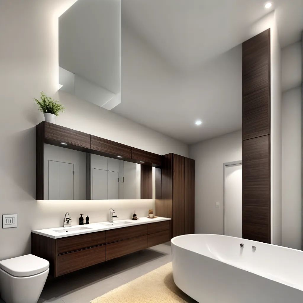 banheiro luxuoso moderno lavabos elegantes