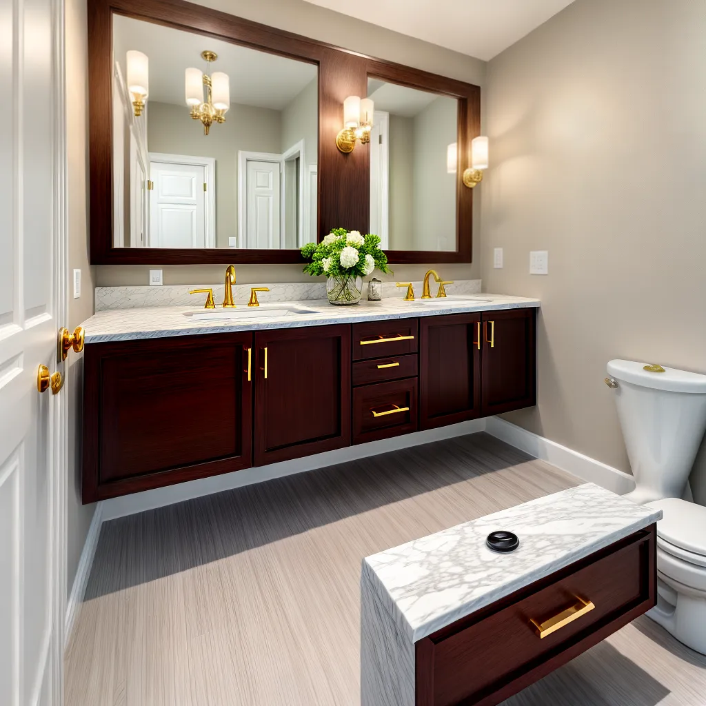 lavabo luxuoso marmore ouro papel parede