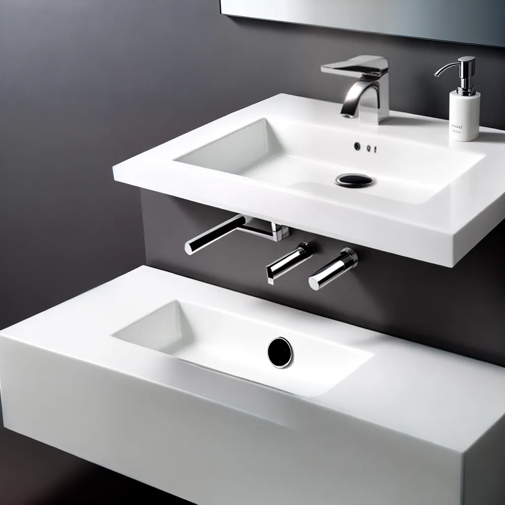 pia moderna elegante acessorios banheiro