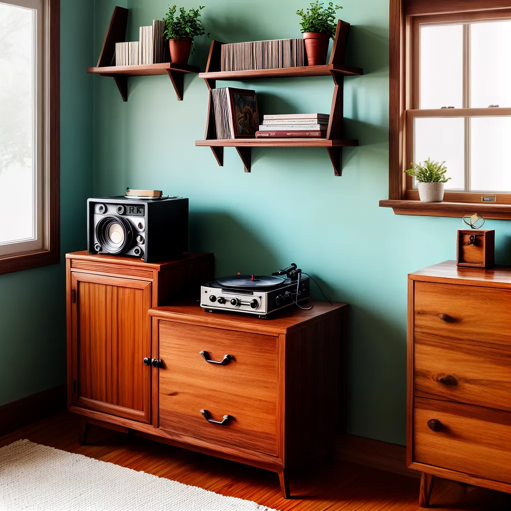 toca discos vintage colecao vinil decoracao retro