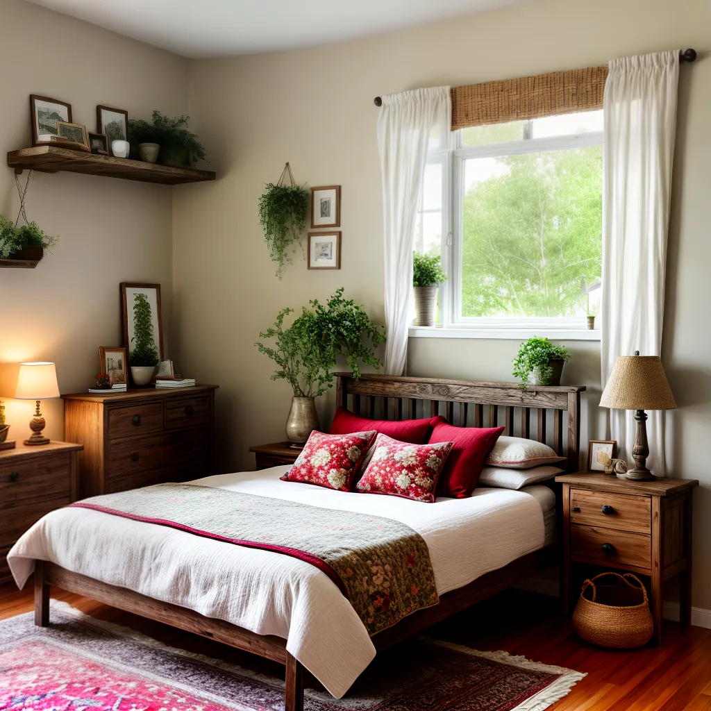 quarto acolhedor campo rustico