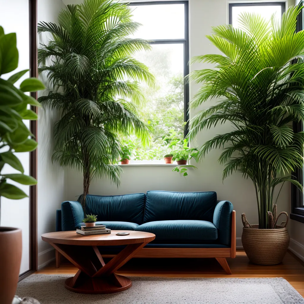 sala estar vintage toca discos plantas 3