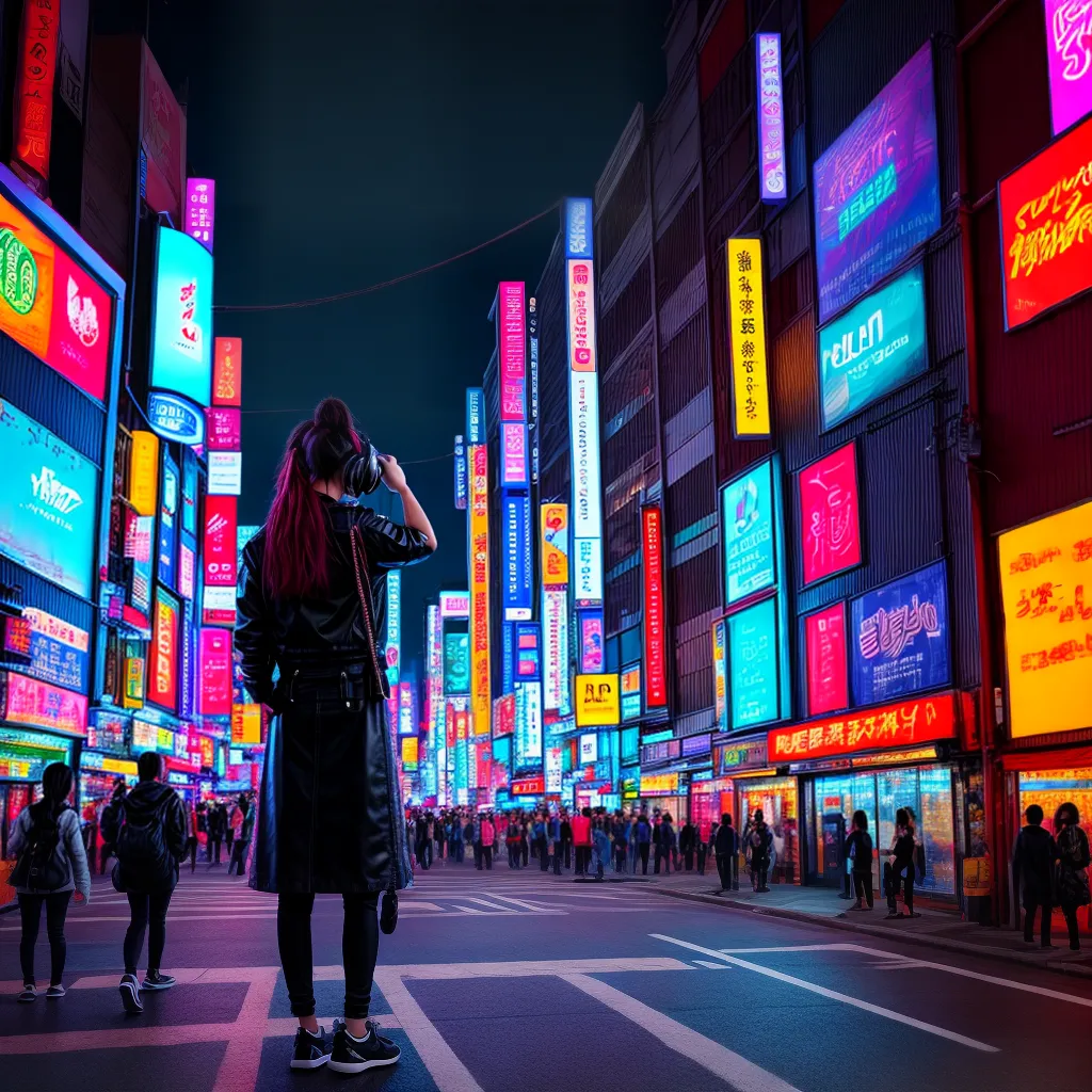 cidade japonesa neon musica jpop