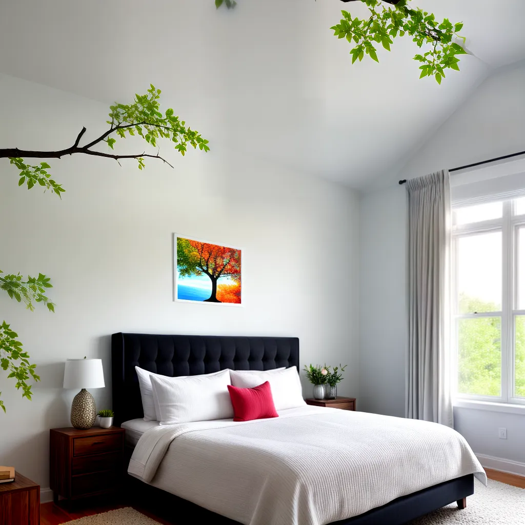quarto acochoante janela cama decalque