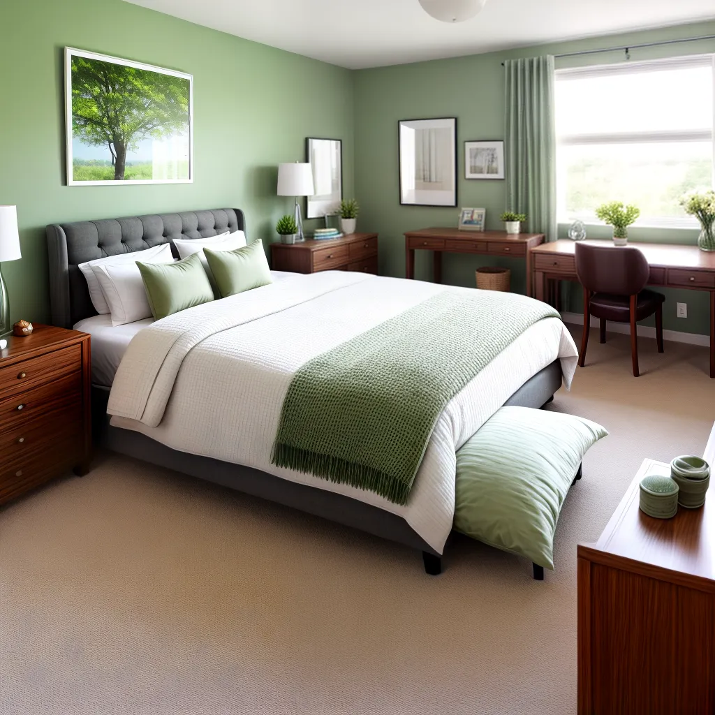 quarto acolhedor natureza cores neutras