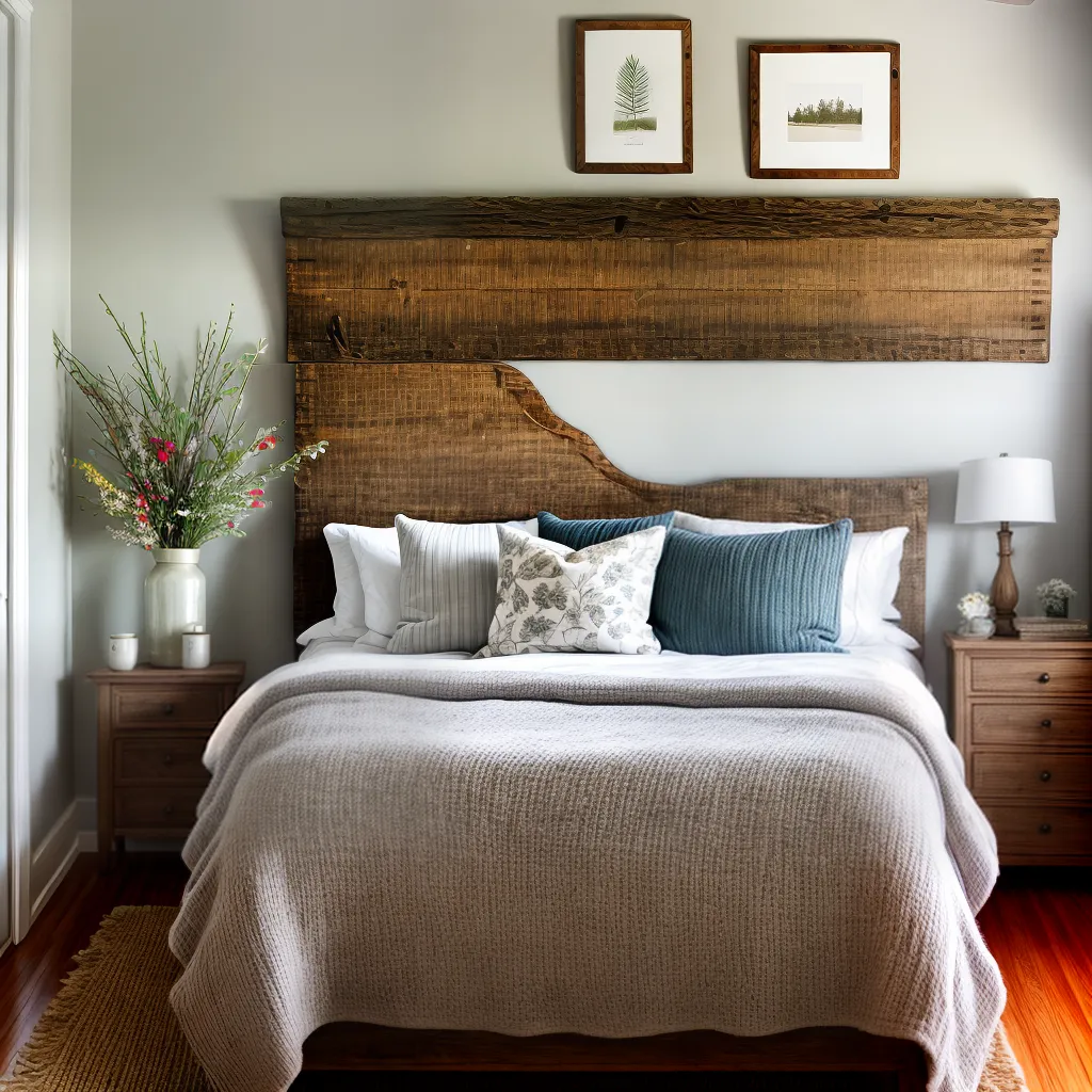 quarto rustico madeira floral vintage