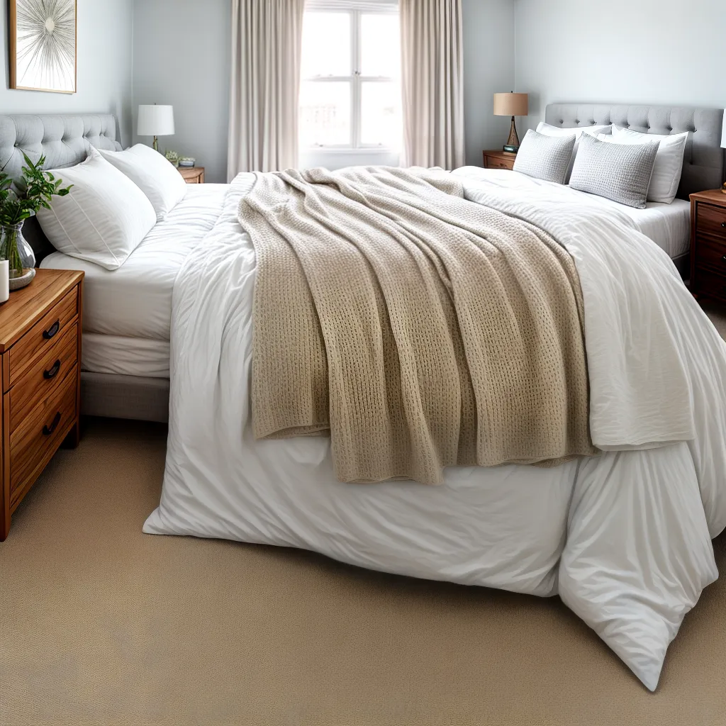 quarto acochoante cama branca iluminado