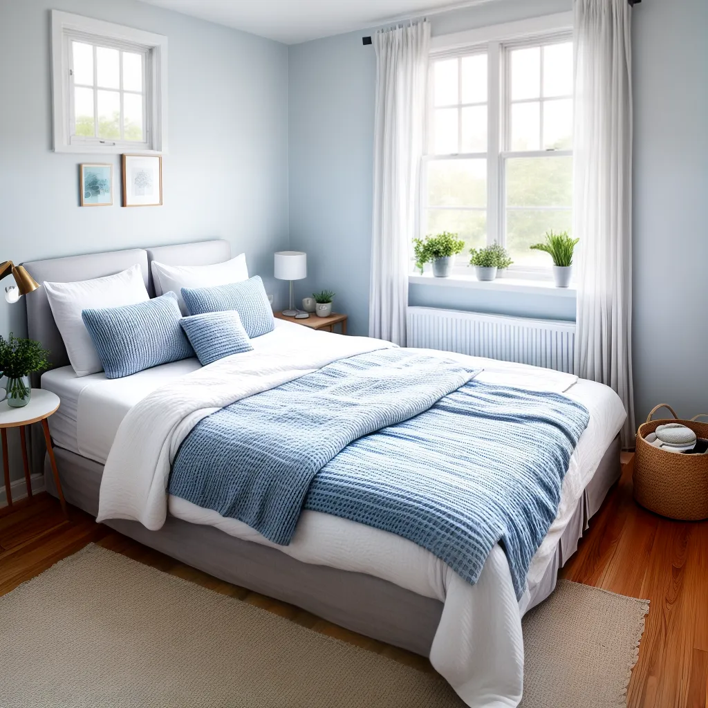 quarto acochoante cama branca azul