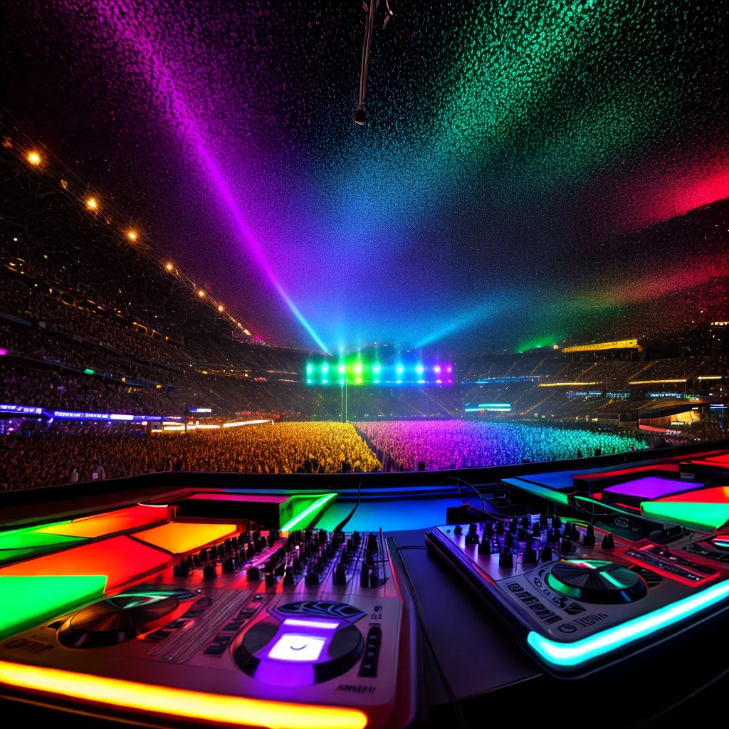 dj booth luzes coloridas multidao dnb dj booth luzes coloridas multidao dnb