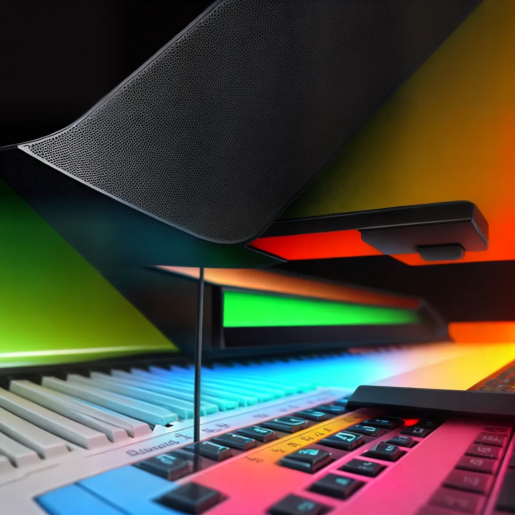 celular moderno tela brilhante synthpop