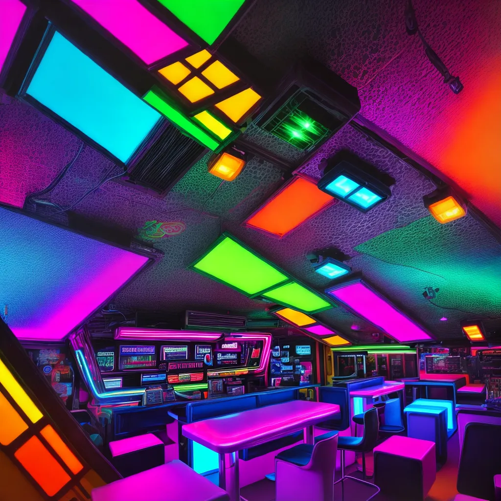celular retro synthpop neon 80s
