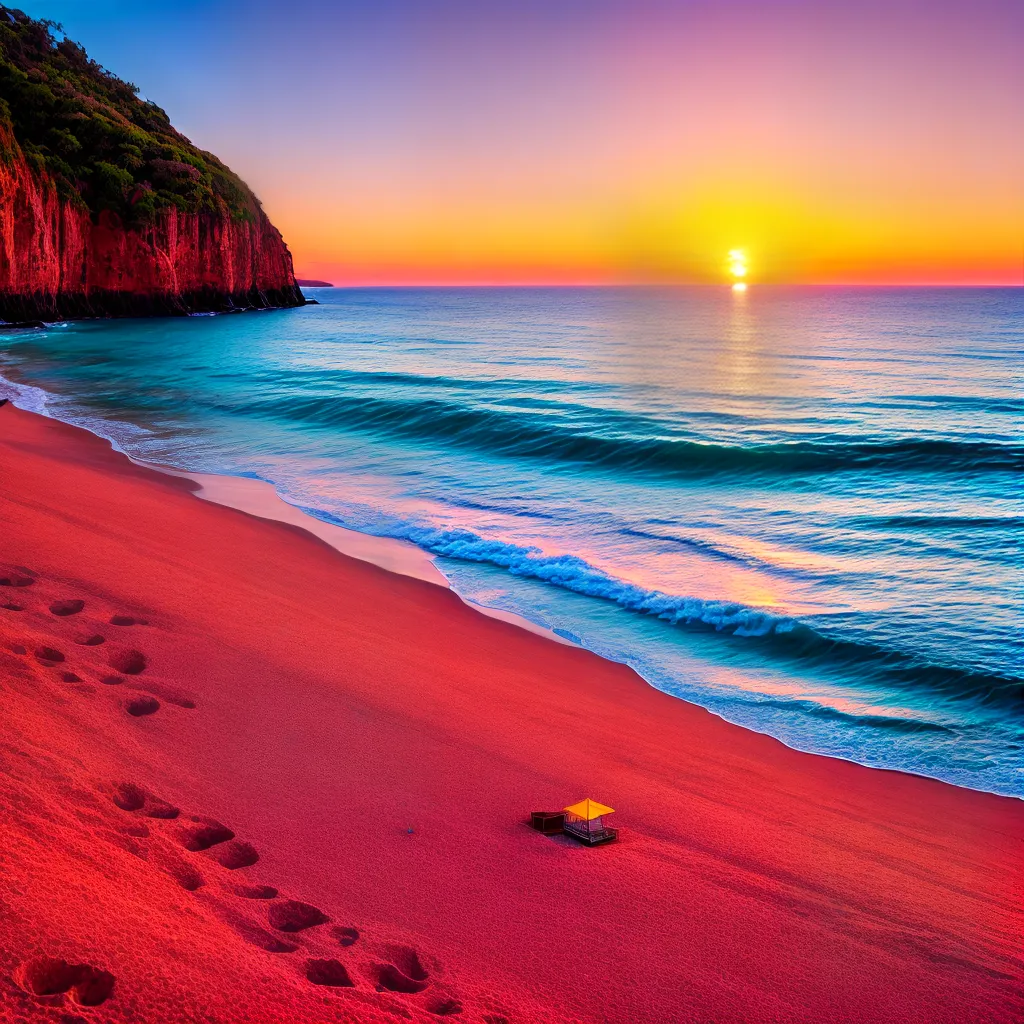 papel de parede por do sol praia 16