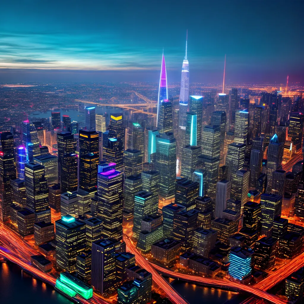 cidade futurista arranha ceus carros voadore cidade futurista arranha ceus carros voadore