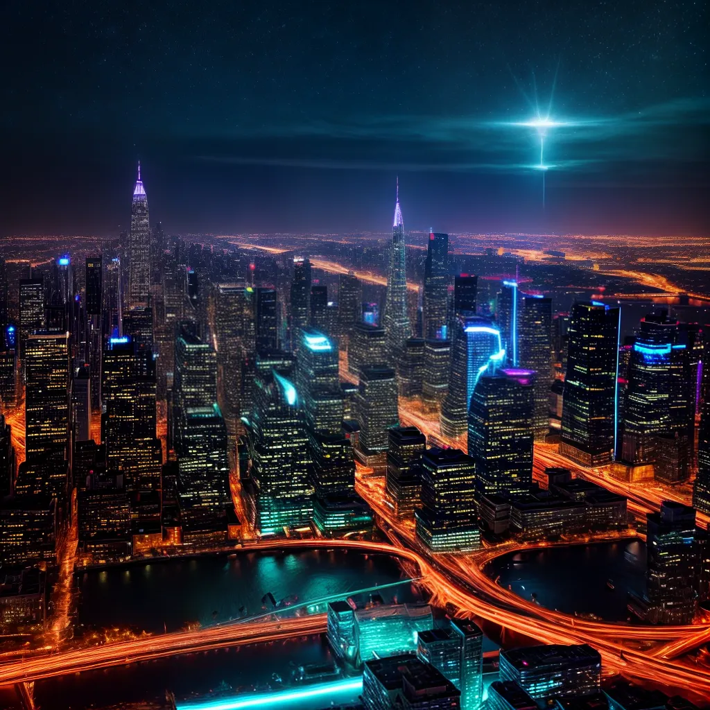 cidade futurista neon carros voadores 1 cidade futurista neon carros voadores 1