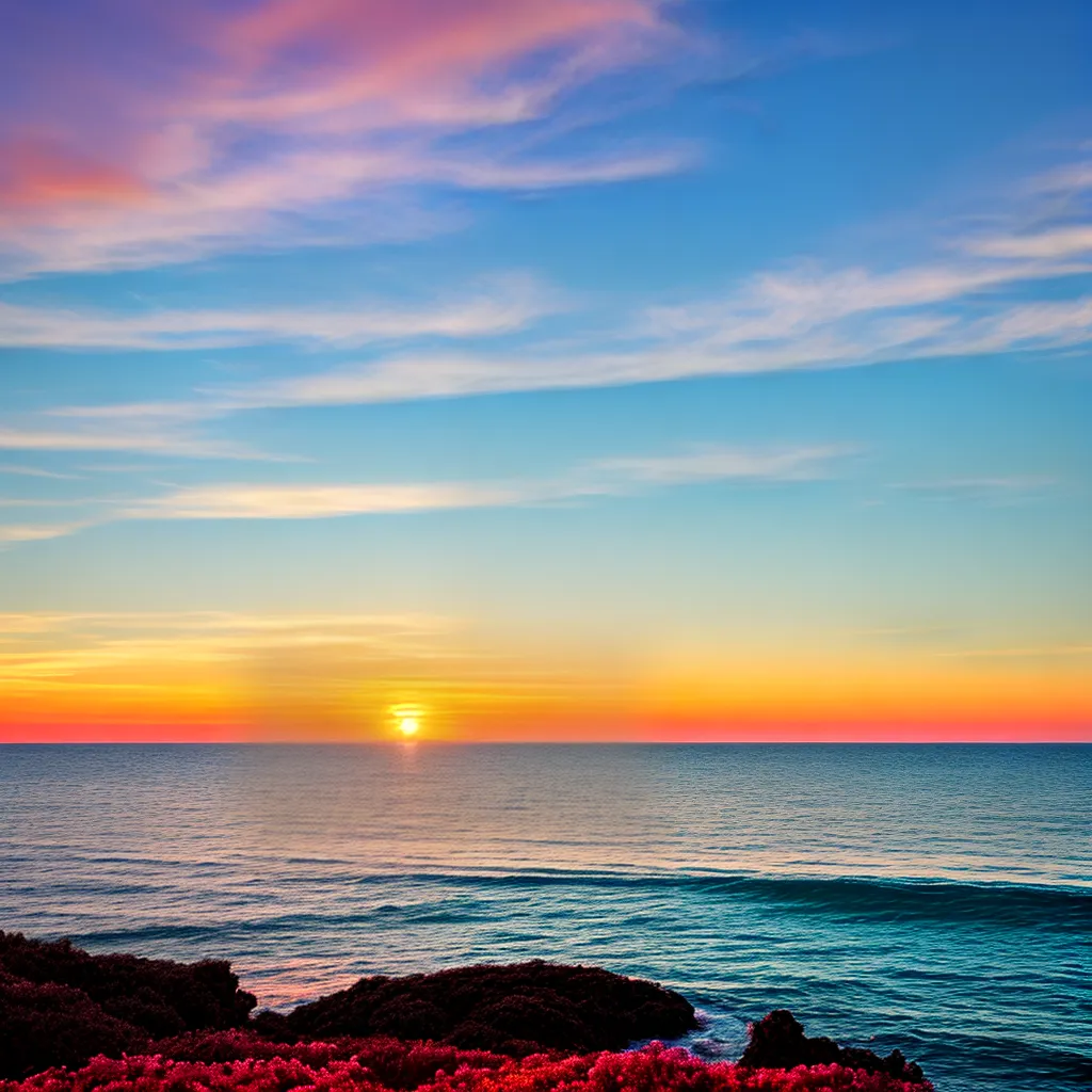 por do sol oceano tranquilidade por do sol oceano tranquilidade