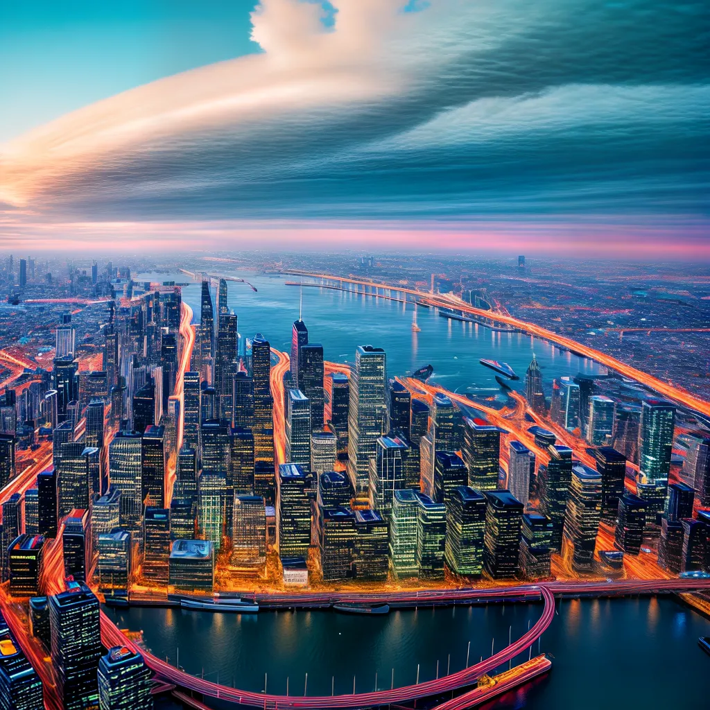 cidade flutuante arquitetura surrealista