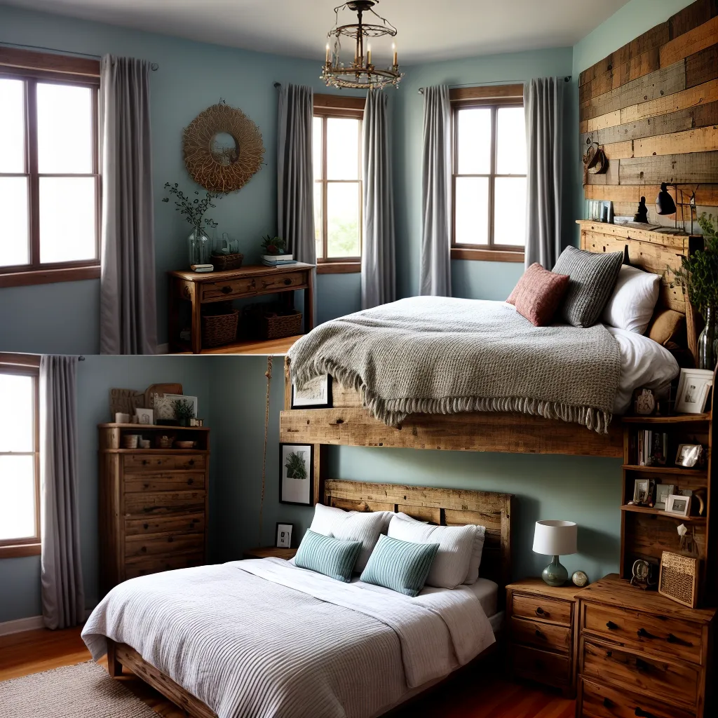 quarto acojedor rustico decoracao upcycling