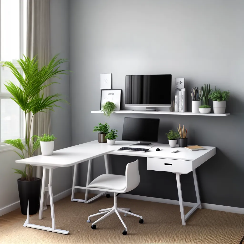 mesa branca organizacao minimalista