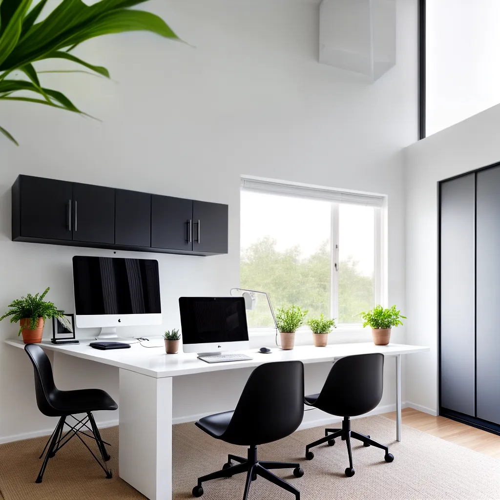 escritorio moderno minimalista mesa branca