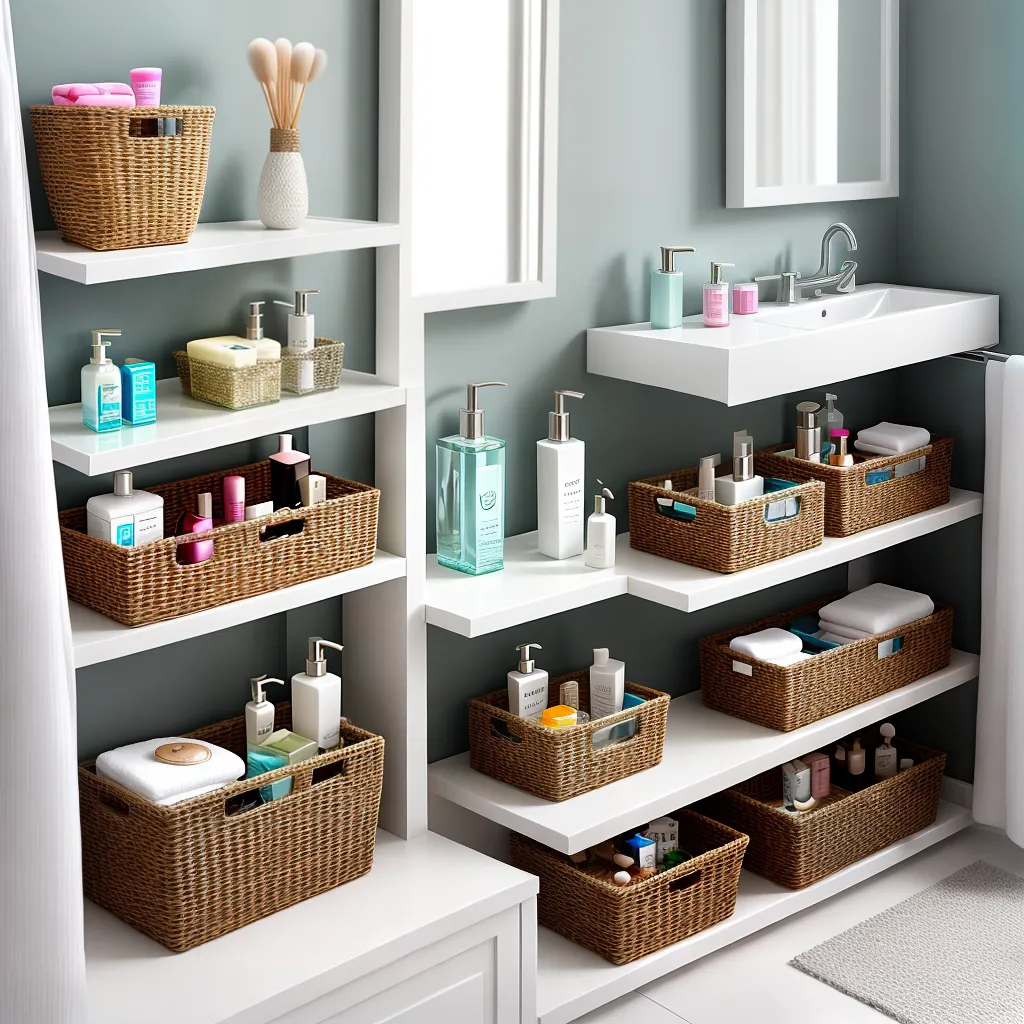 prateleira organizada produtos beleza 11