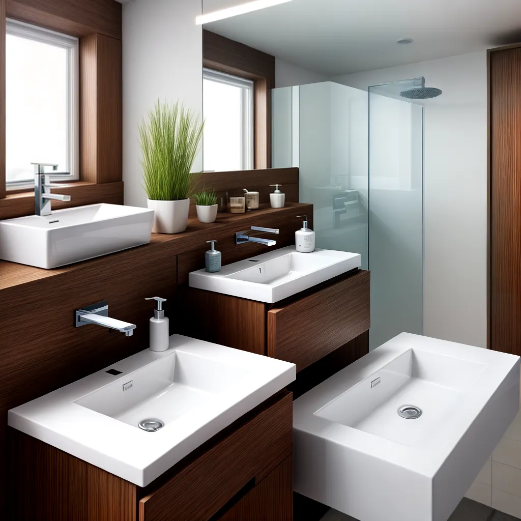 pia banheiro ceramica vidro madeira