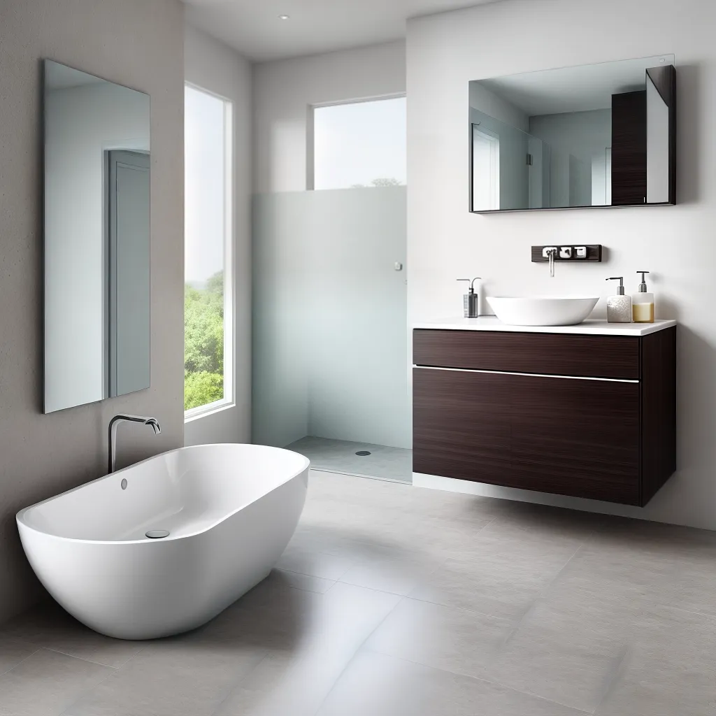 banheiro moderno pia retangular luxo 1