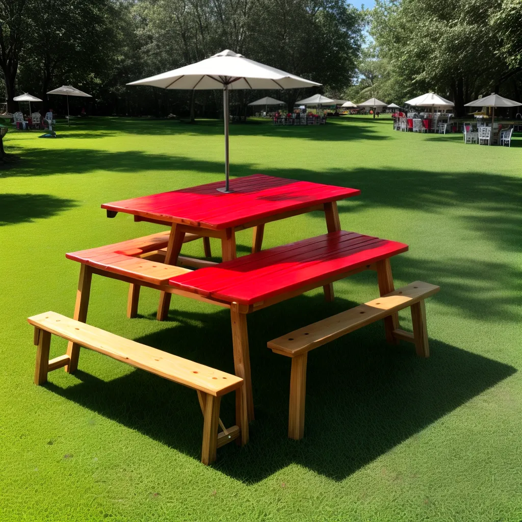 mesa picnic parque doces coloridos