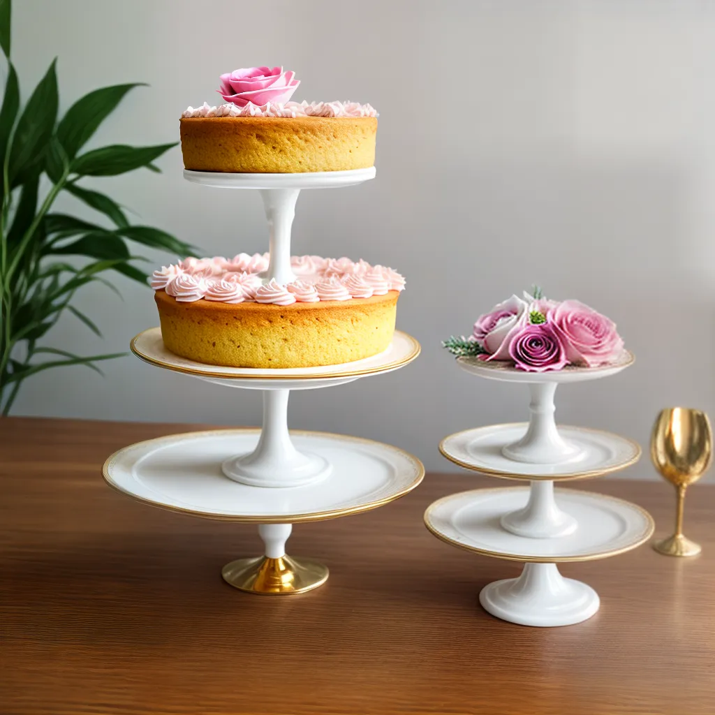 bolo tres andares flores pastel ouro