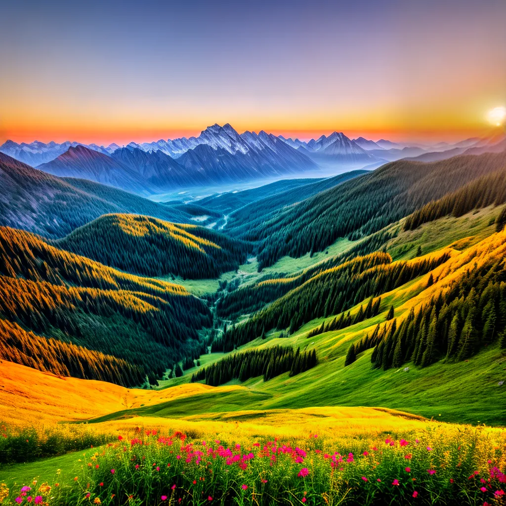 nascer do sol montanhas inspiracao