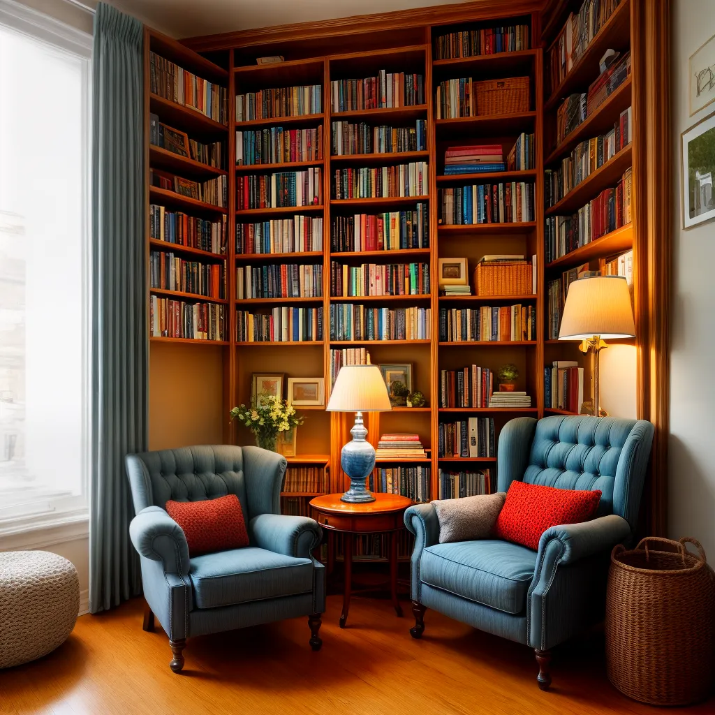 cantinho leitura poltrona vintage livros 2