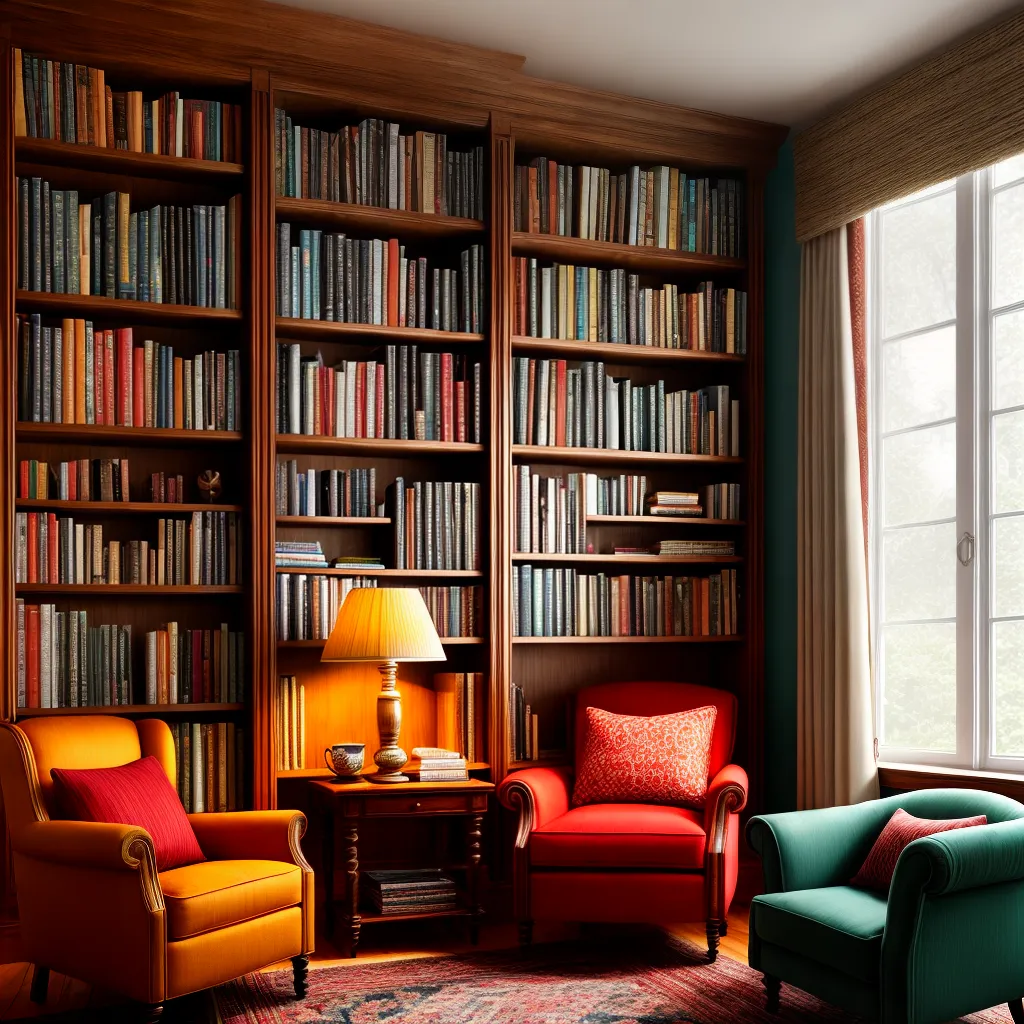 cantinho leitura poltrona vintage livros 3