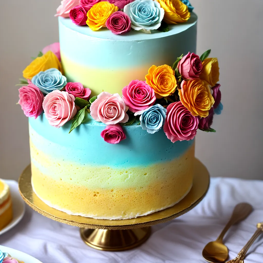 bolo pastel floral cha bebe
