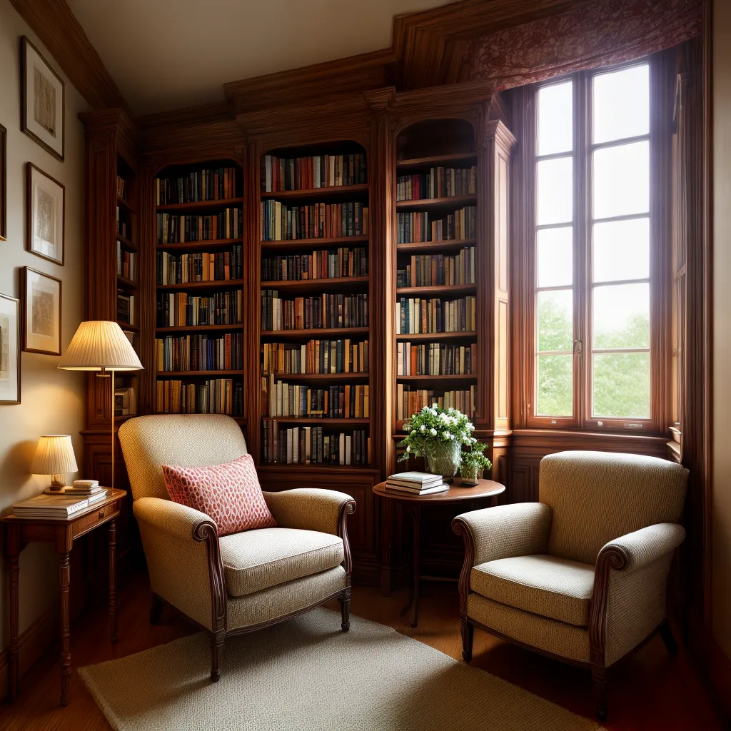 cantinho leitura poltrona vintage livros 4