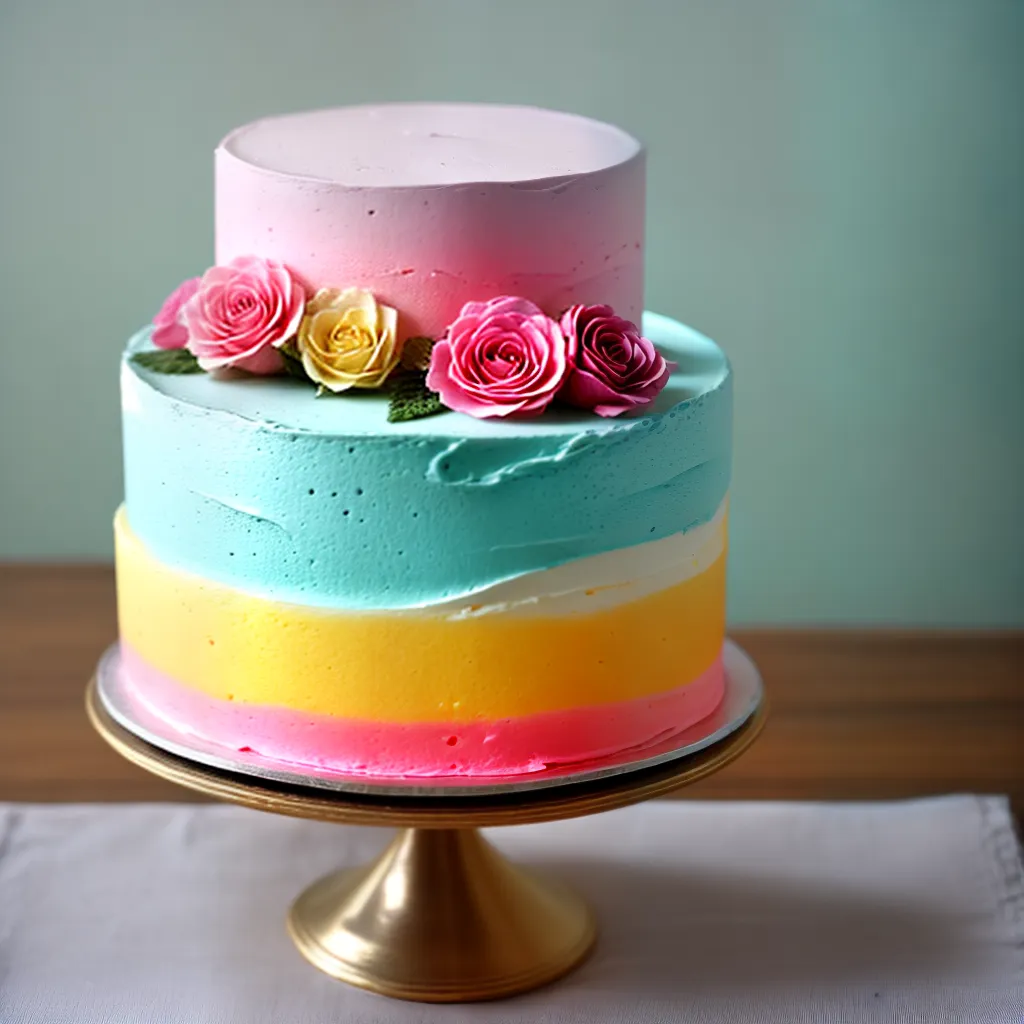 bolo pastel floral cha bebe 1