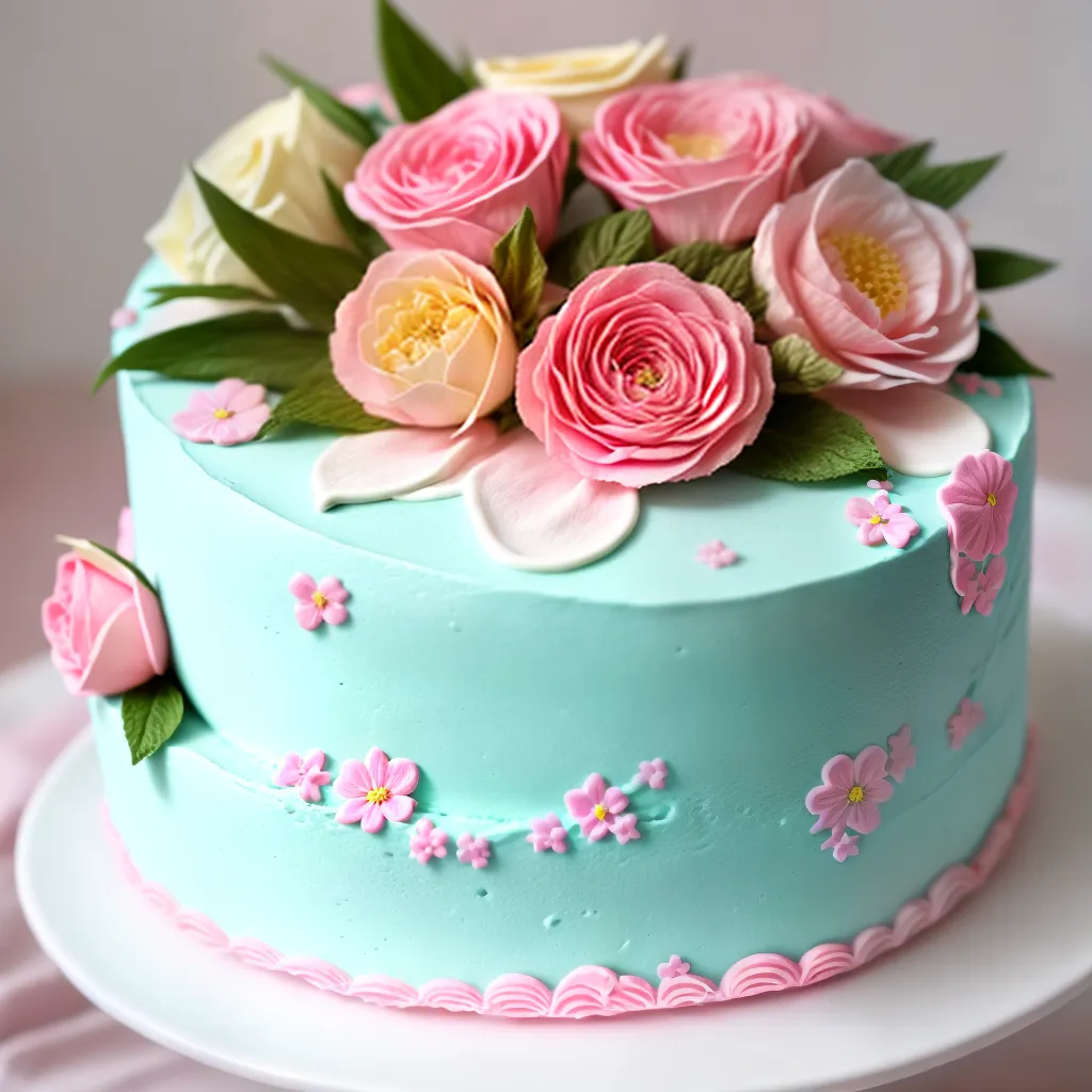 bolo cha bebe decorado floral 1