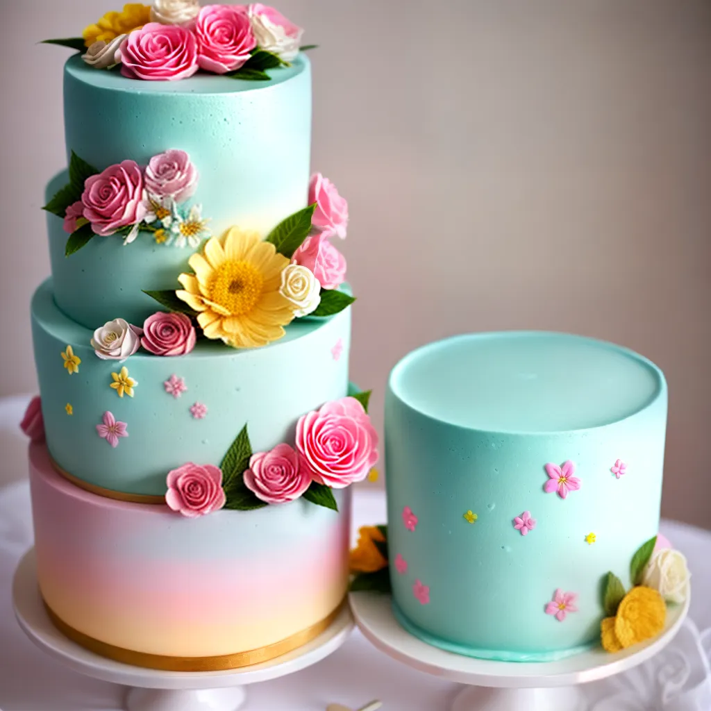 bolo cha bebe pastel flores