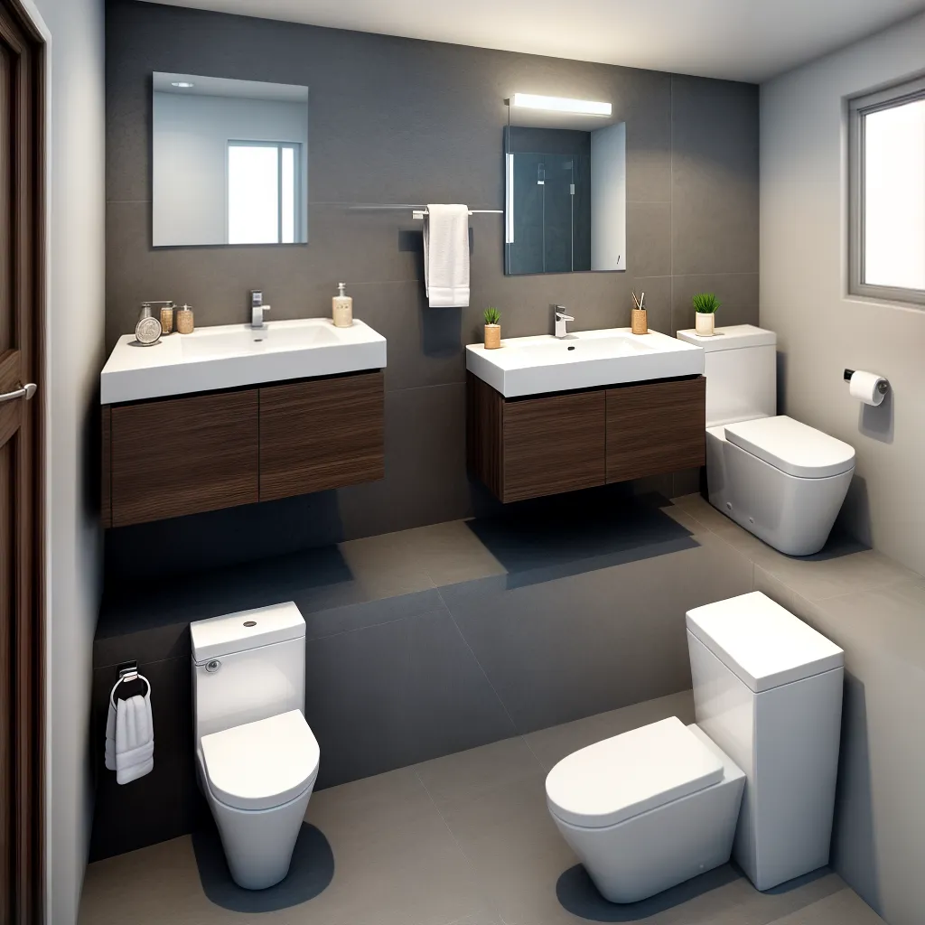 banheiro futurista espelho inteligente bidet limpeza chuveiro personalizado iluminacao