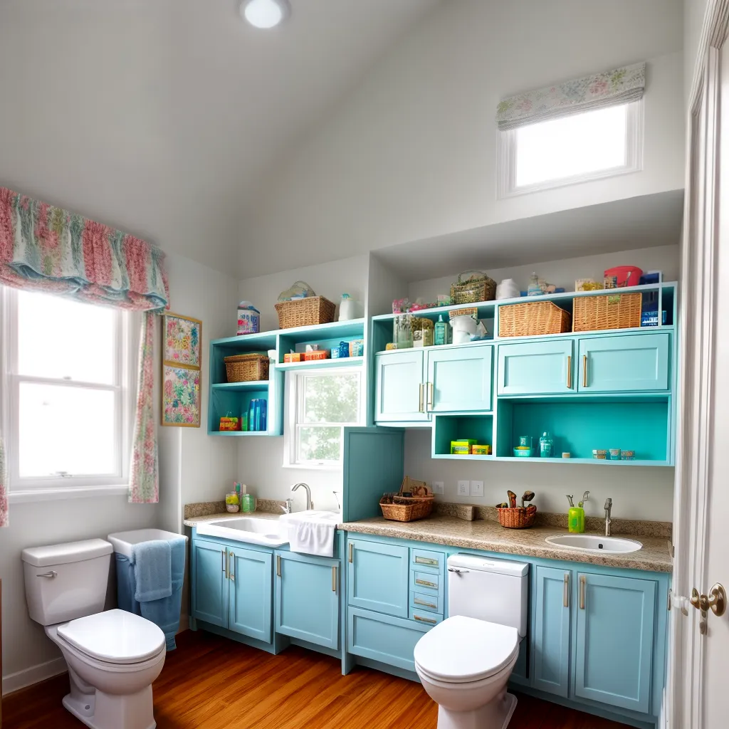 banheiro infantil colorido divertido 10