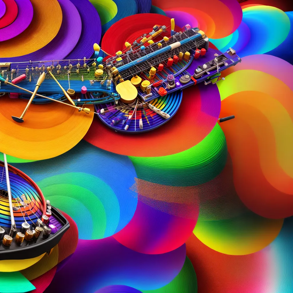 papel de parede musica colorido