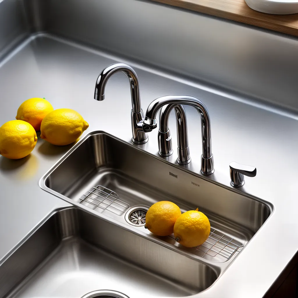 pia aco inox limpa limao