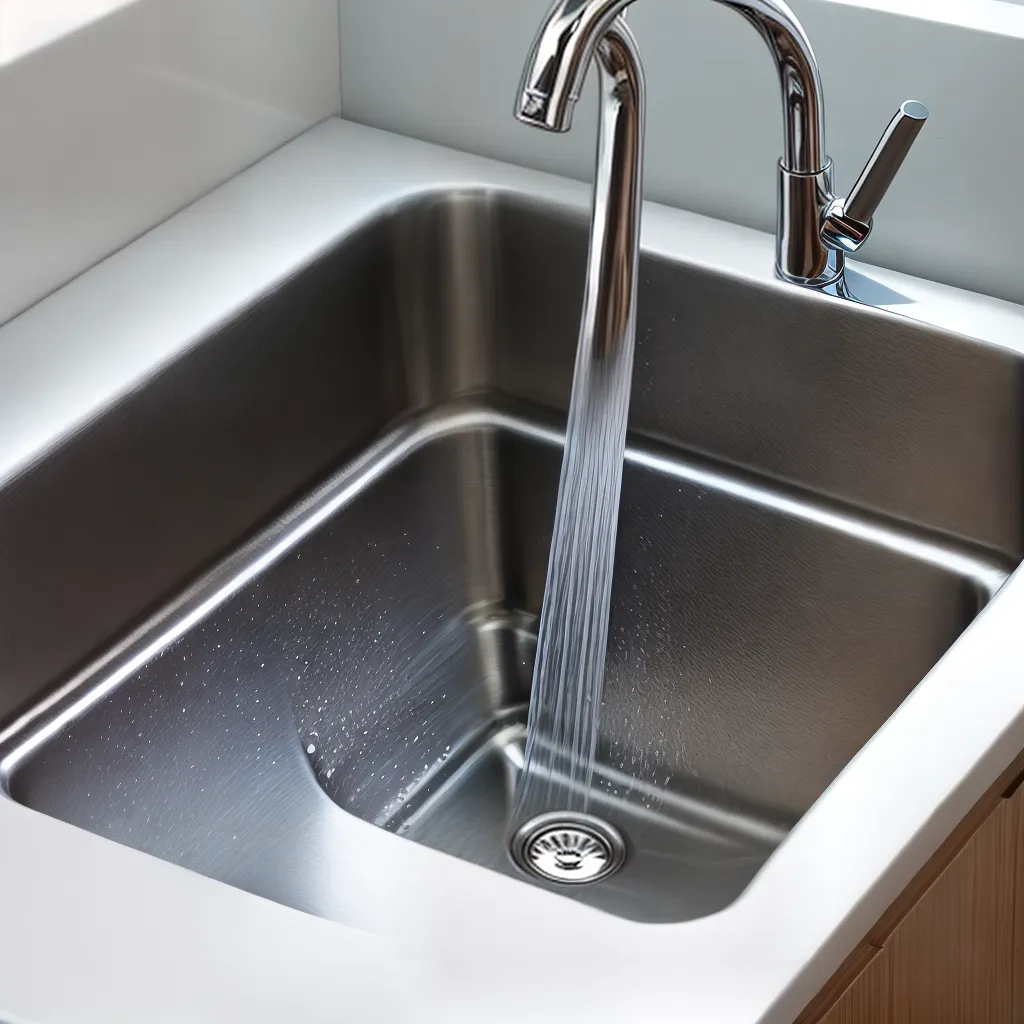 pia aco inox brilhante limpa