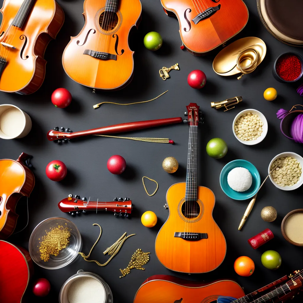 instrumentos musicais papel de parede