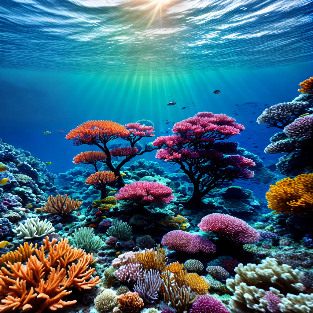 cenario subaquatico peixes tropicais