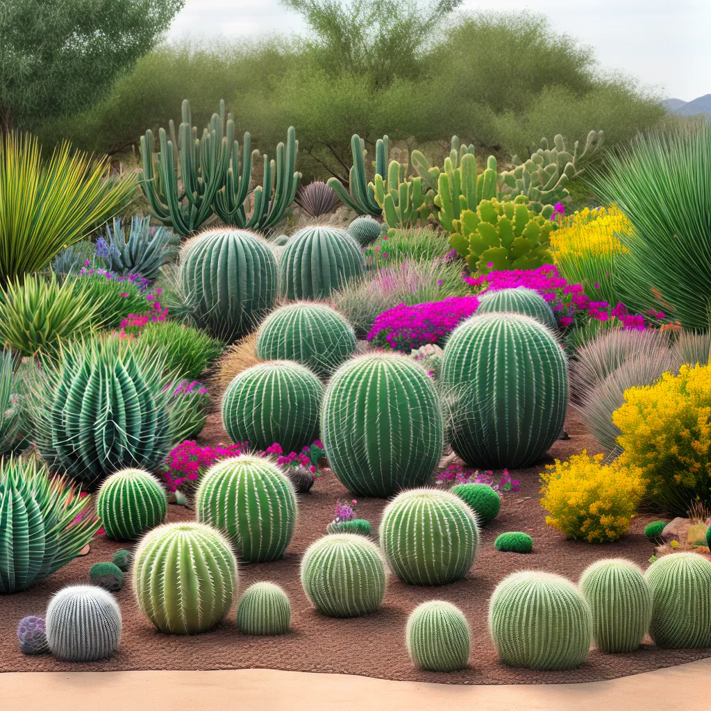 jardim cactos variedades paisagem deserto